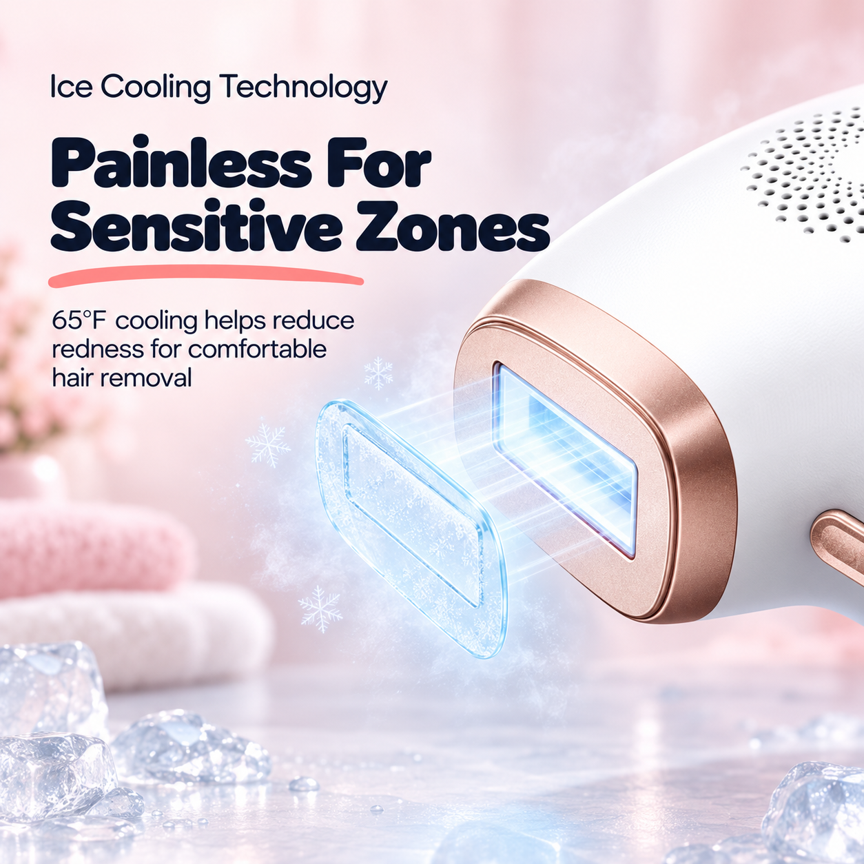IPL Ice Cooling Laser Hair Removal Handset Permanently